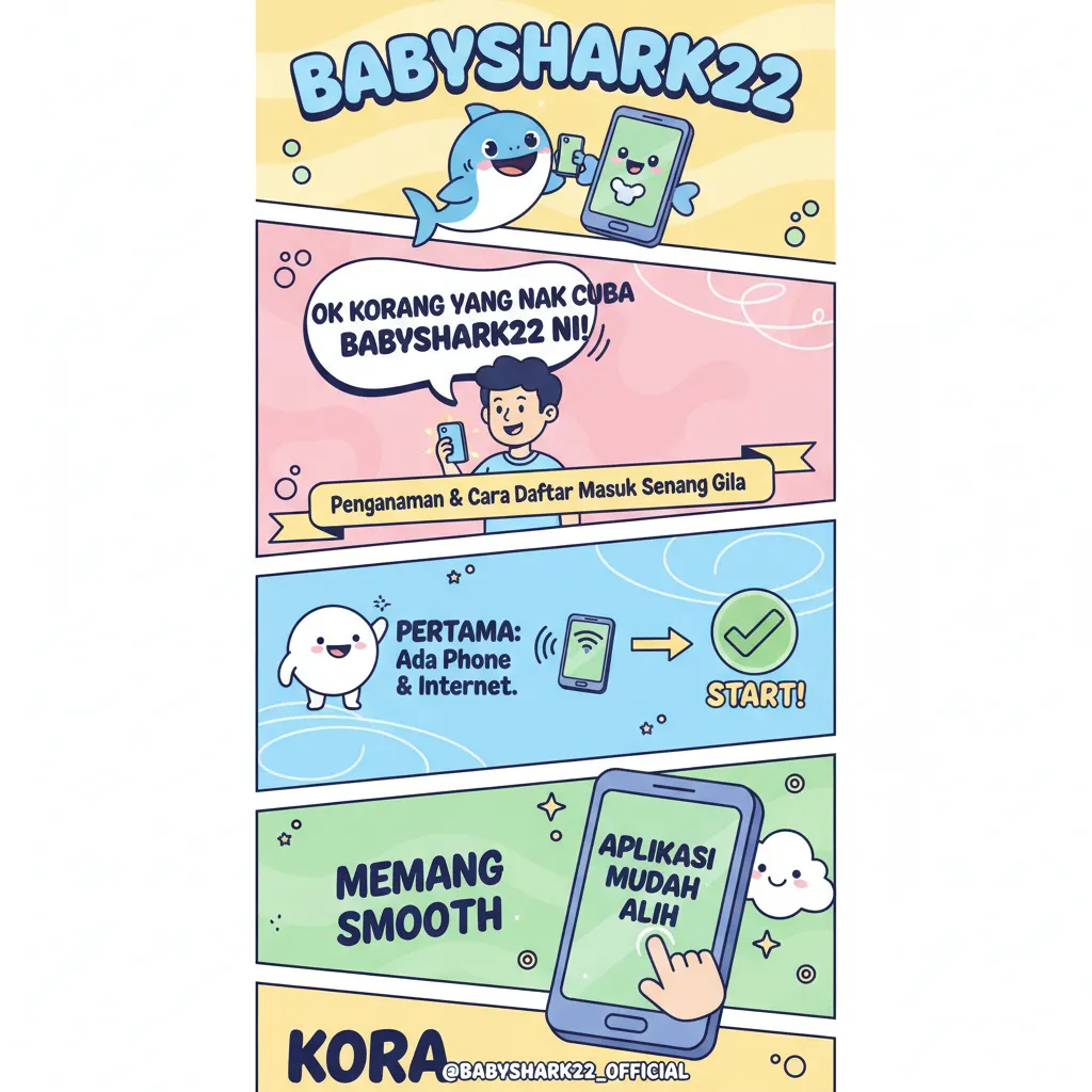 Cara Daftar Masuk Babyshark22 & Aplikasi Mudah Alih