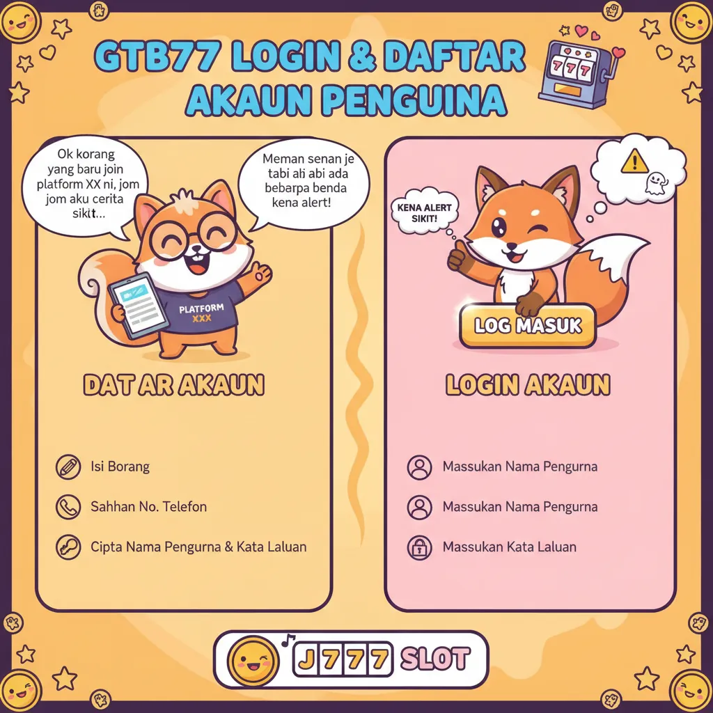 Cara GTB77 Login & Daftar Akaun Pengguna